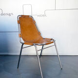 Vintage Chair Les Arcs in leather, published by Dal Vera, 1960s-70s