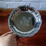 EARLY AGE baby stainless steel plate with spoon Jean Couzon Goldsmith