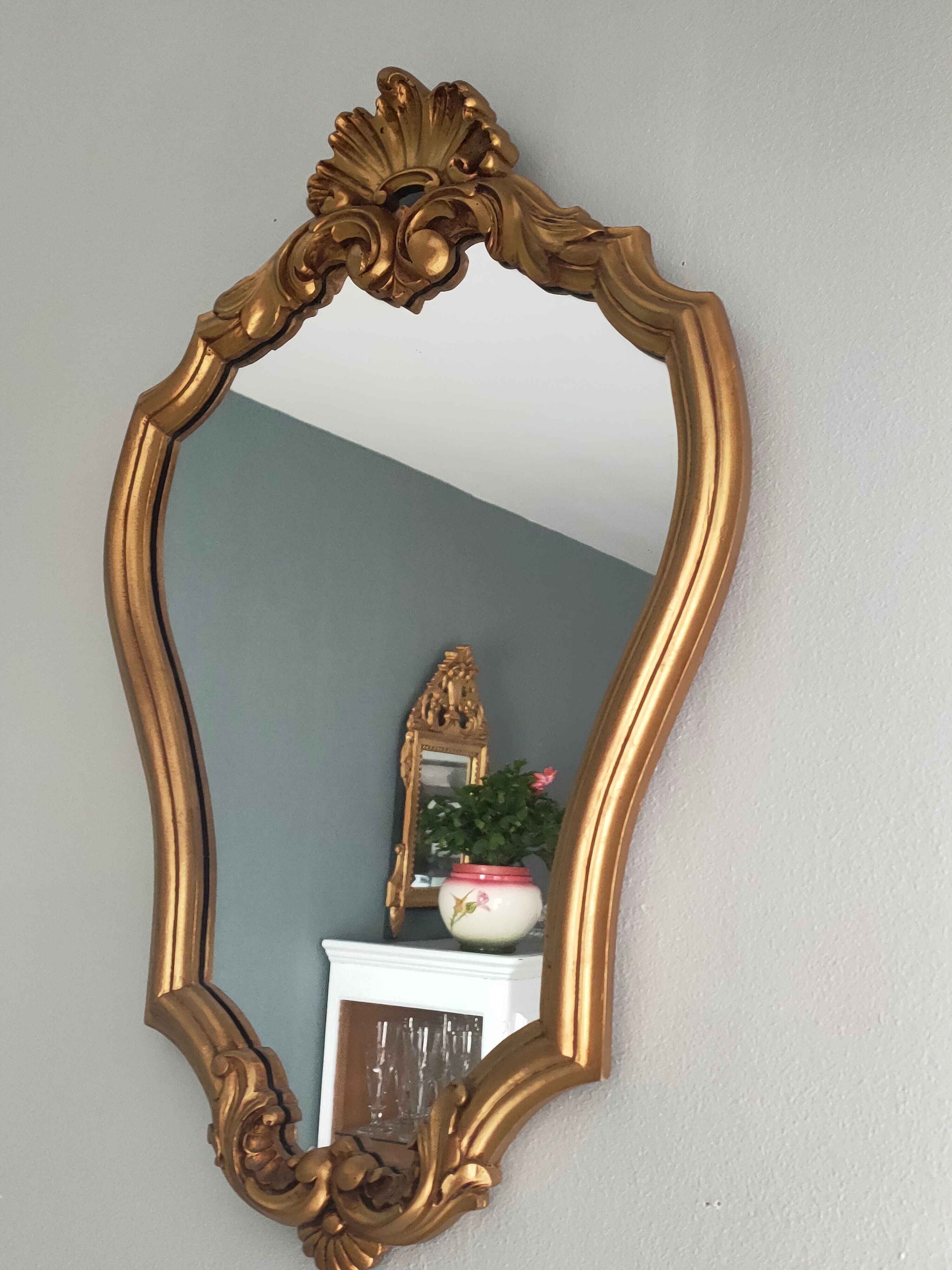 Gilded style mirror, 61x39 cm
