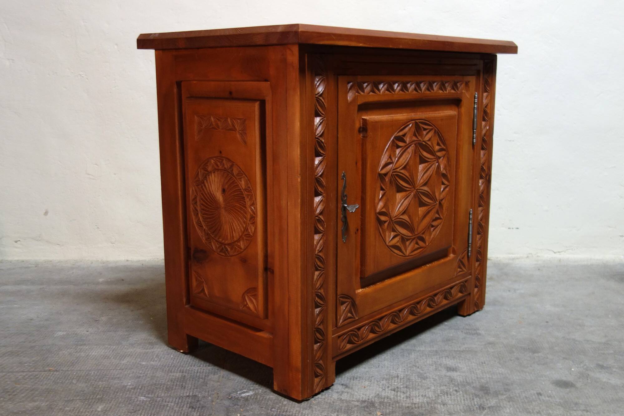 Carved wooden jam maker popular craft Hautes Alpes