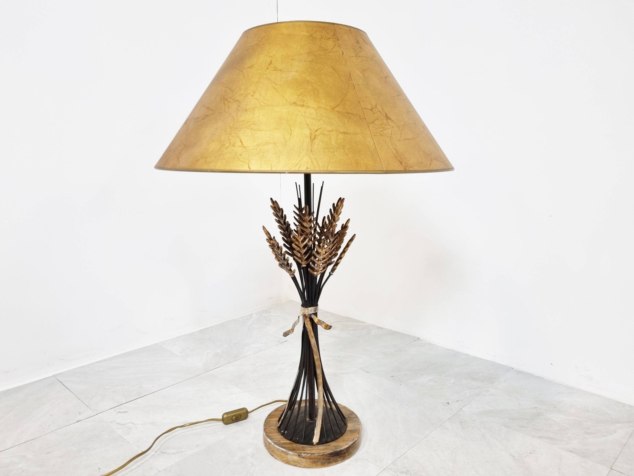 Lampe de table vintage en forme de gerbe de blé - années 1960
