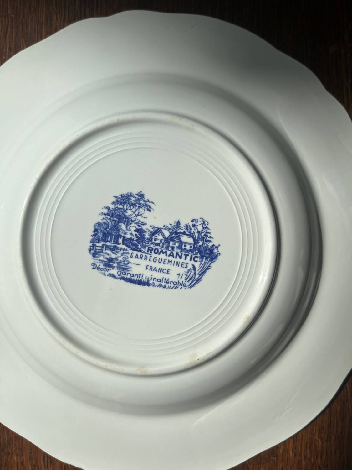 Deep plates Sarreguemines Romantic blue decor