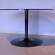 Round table in mirrored black glass, Italia1980s signed Calligaris