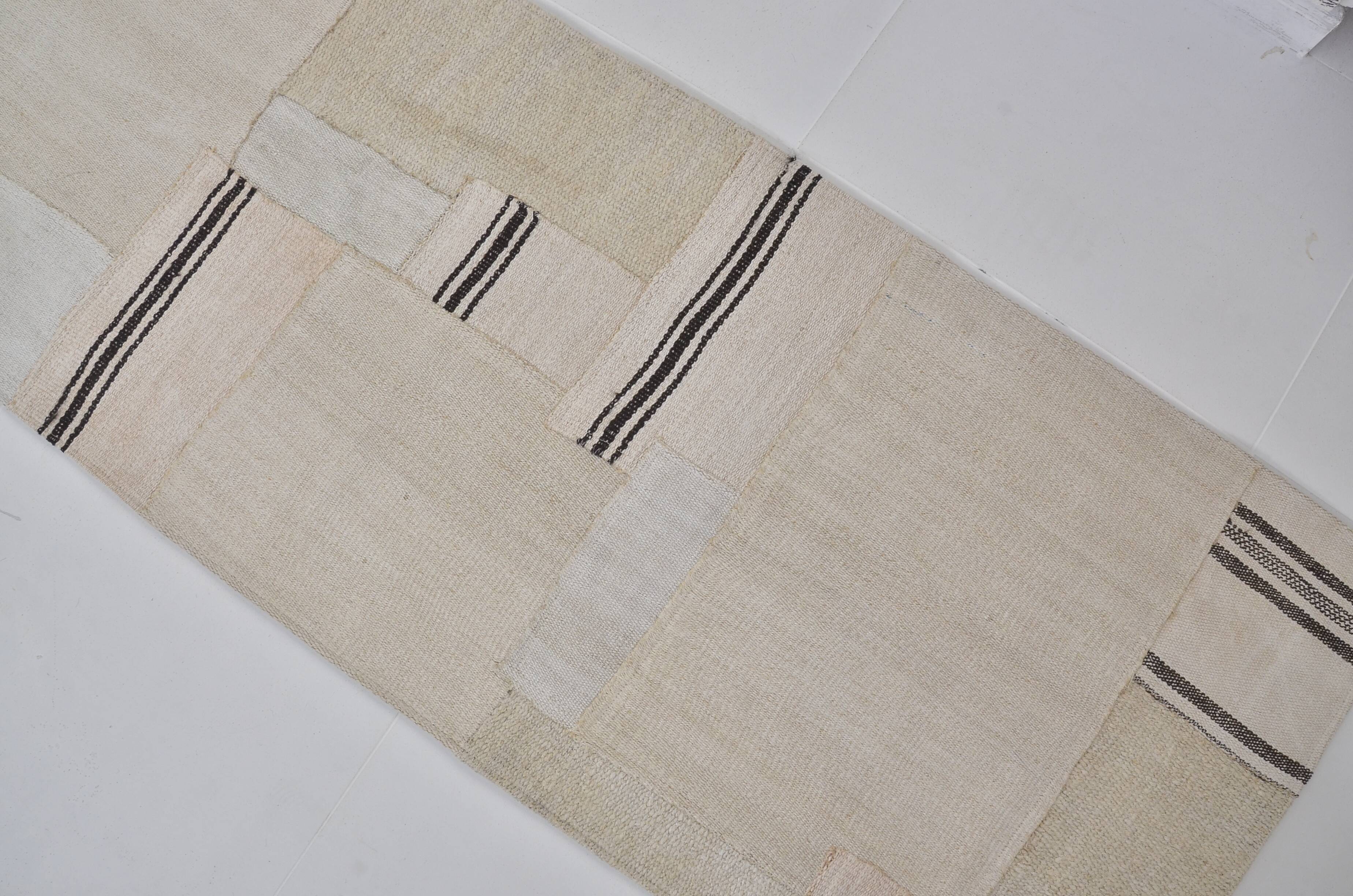 Vintage Decorative Hemp Kilim Runner sku3832