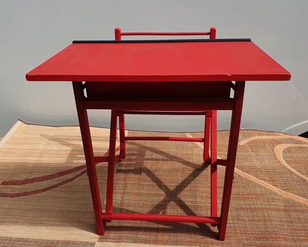 Bureau d'enfant pliant en bois peint