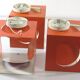 3 Stockmann Orno orange vintage Shogo Suzuki lamps