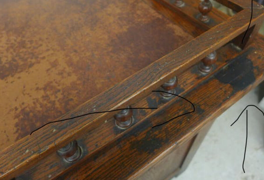 Oak desk from the 1930s