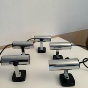 Set de 5 appliques vintage orientable chromée, Italie 1970