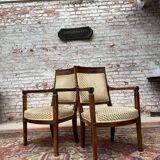 Pair of mahogany armchairs Empire XIXth century