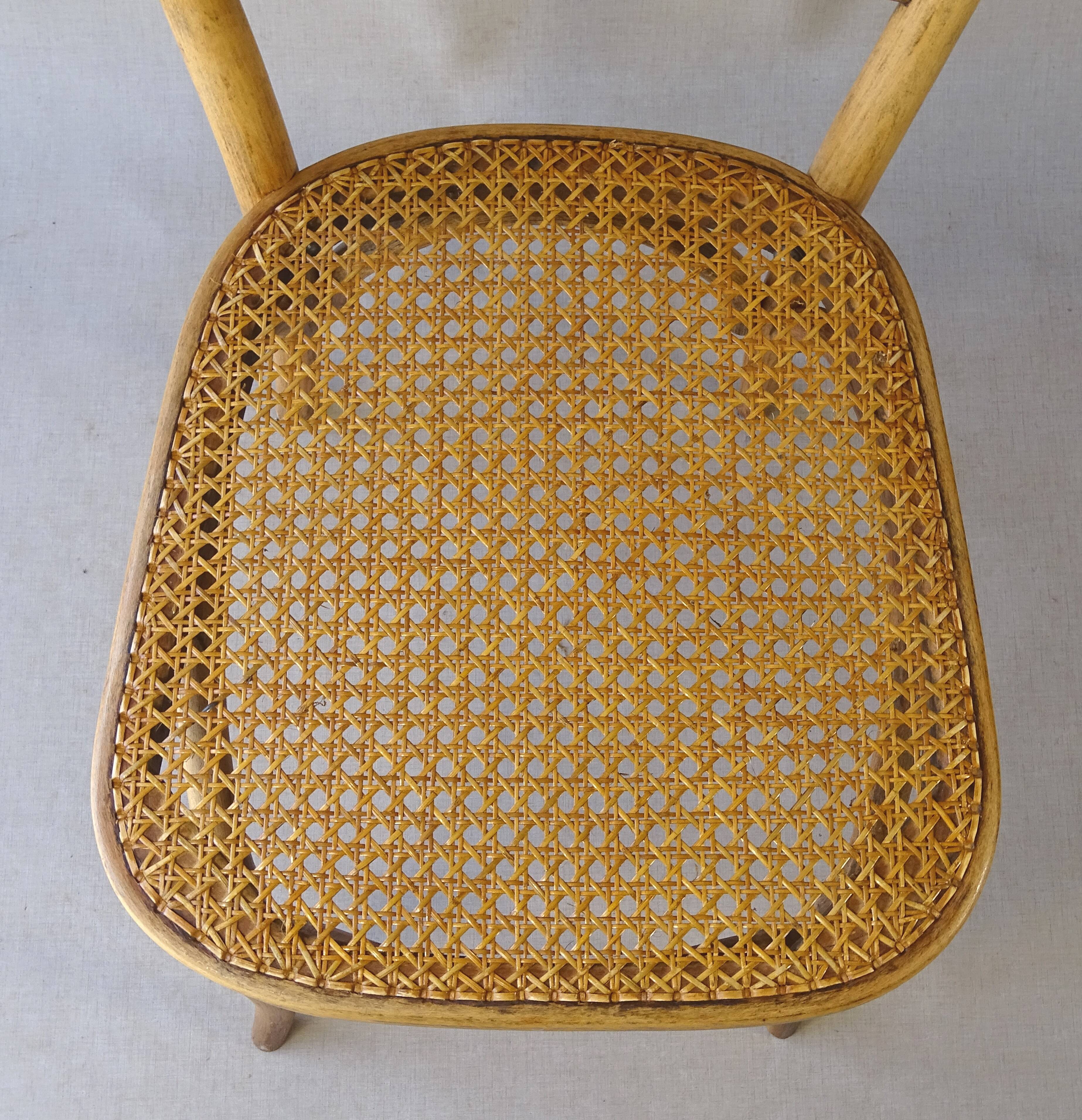 2 caned bistro chairs, Horgen Glarus (Switzerland), around 1925 - no Thonet.