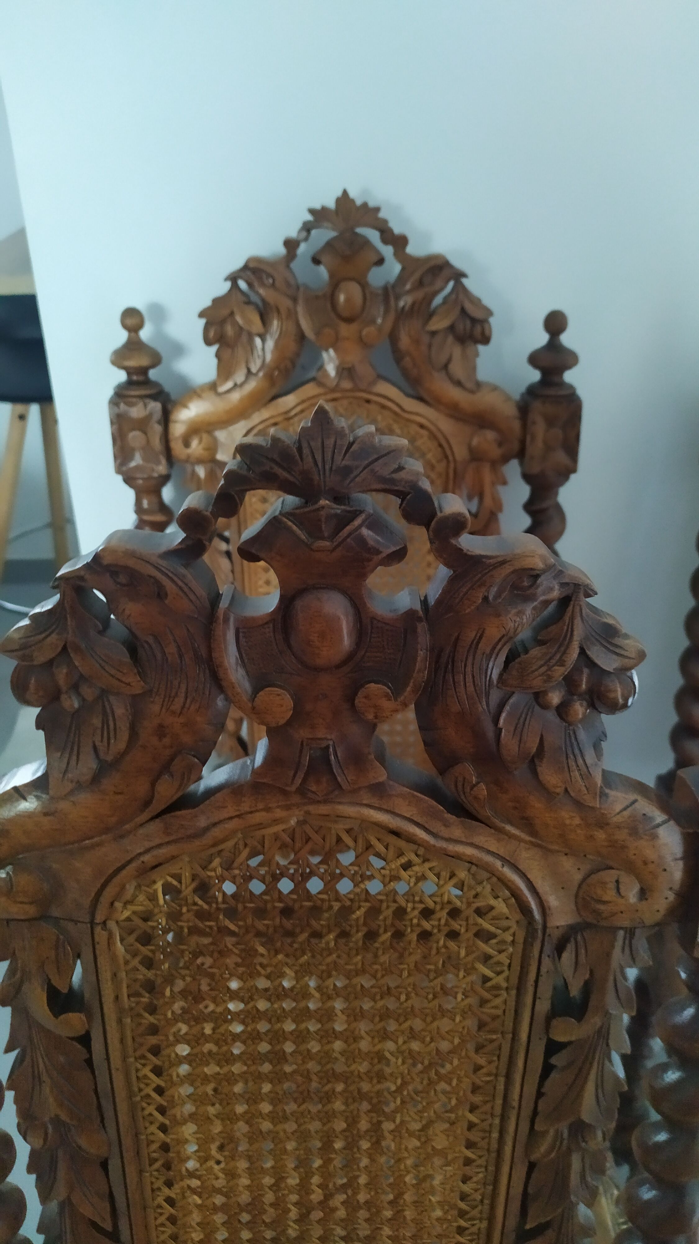 Four Henri II style chairs, from the years 1850-1900