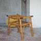 Vintage bamboo stool or bamboo luggage rack, ottoman