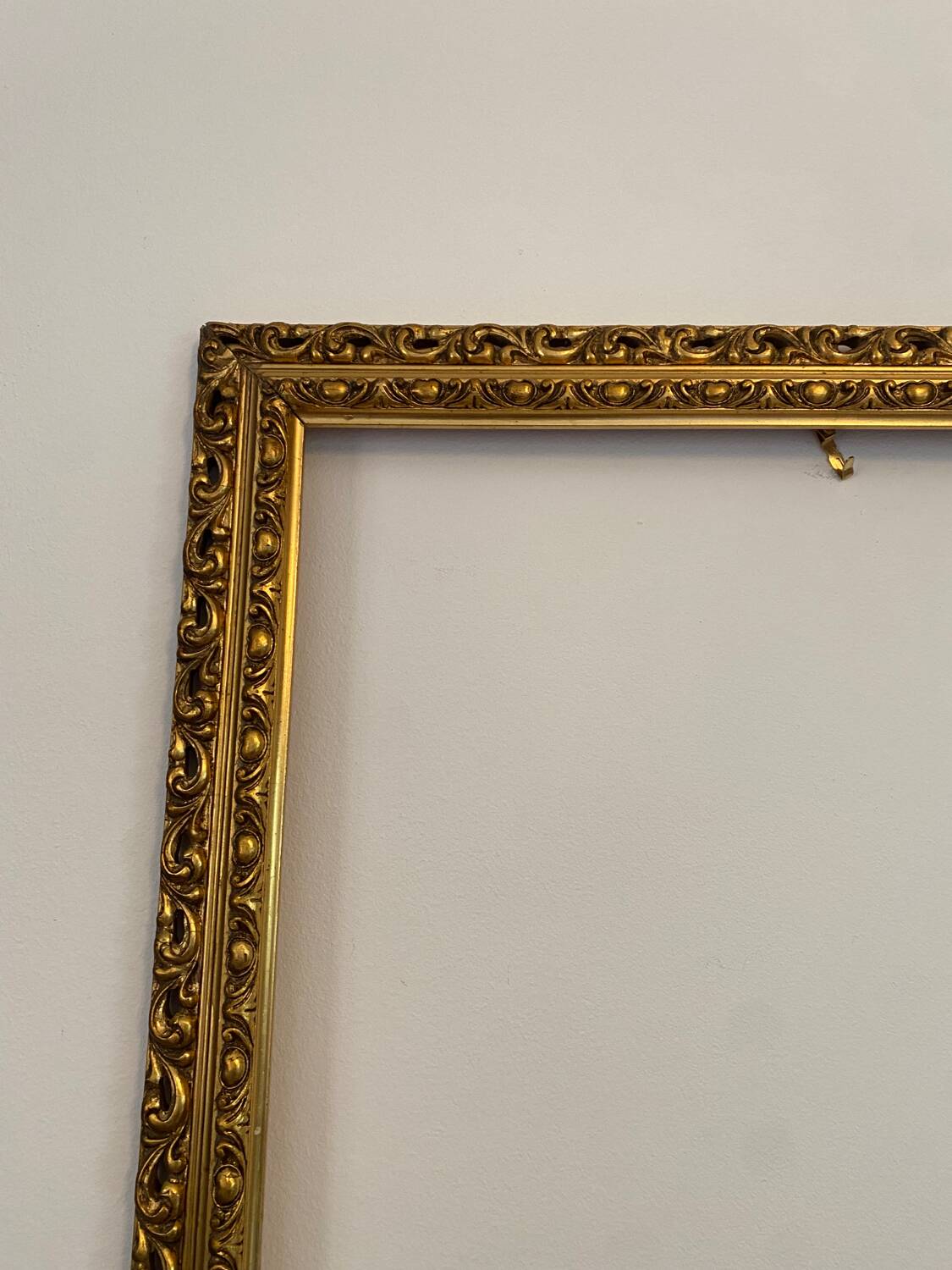 Old gilded carved wooden frame