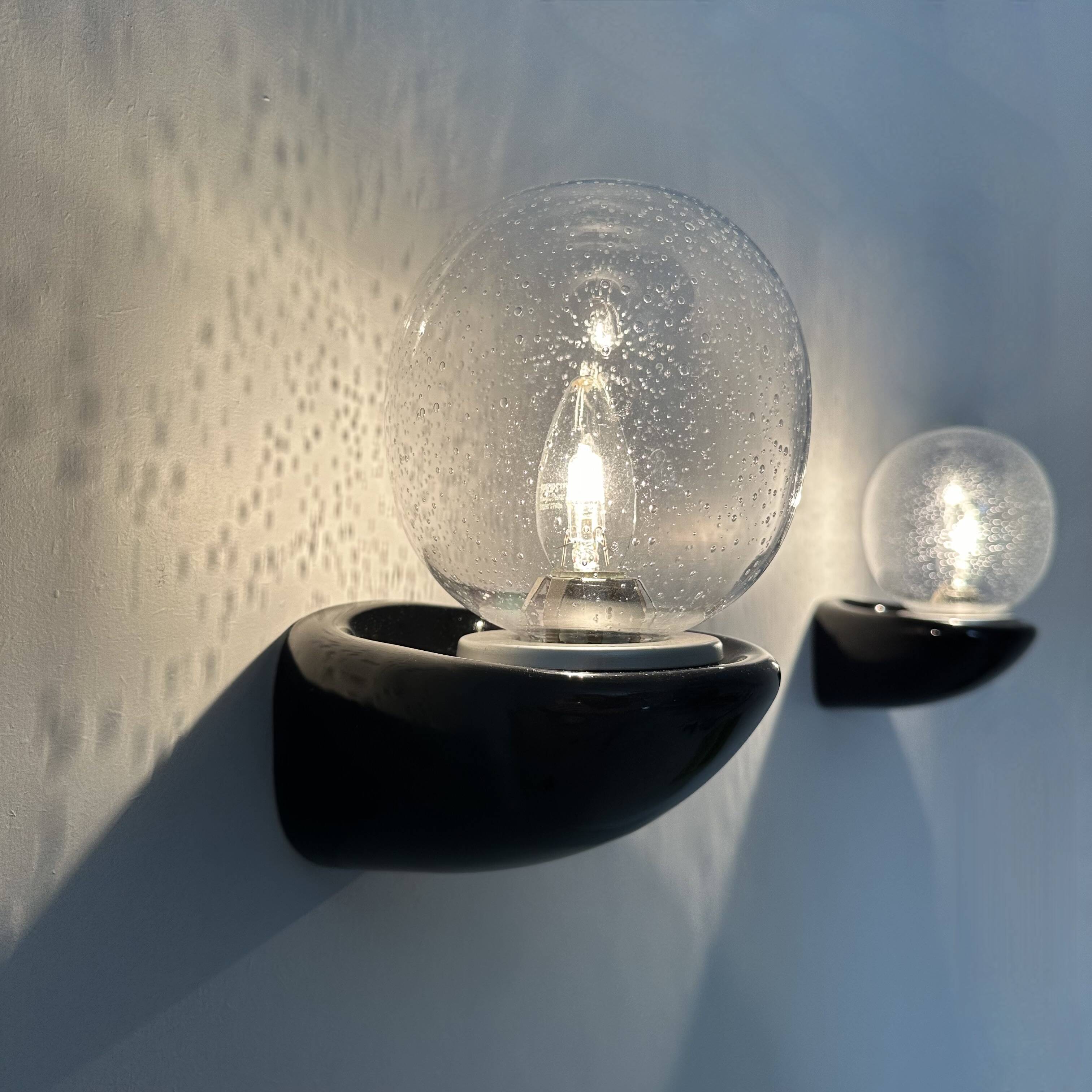 Pair of 2 Sphinx Holland ceramic wall lamps , 1980s