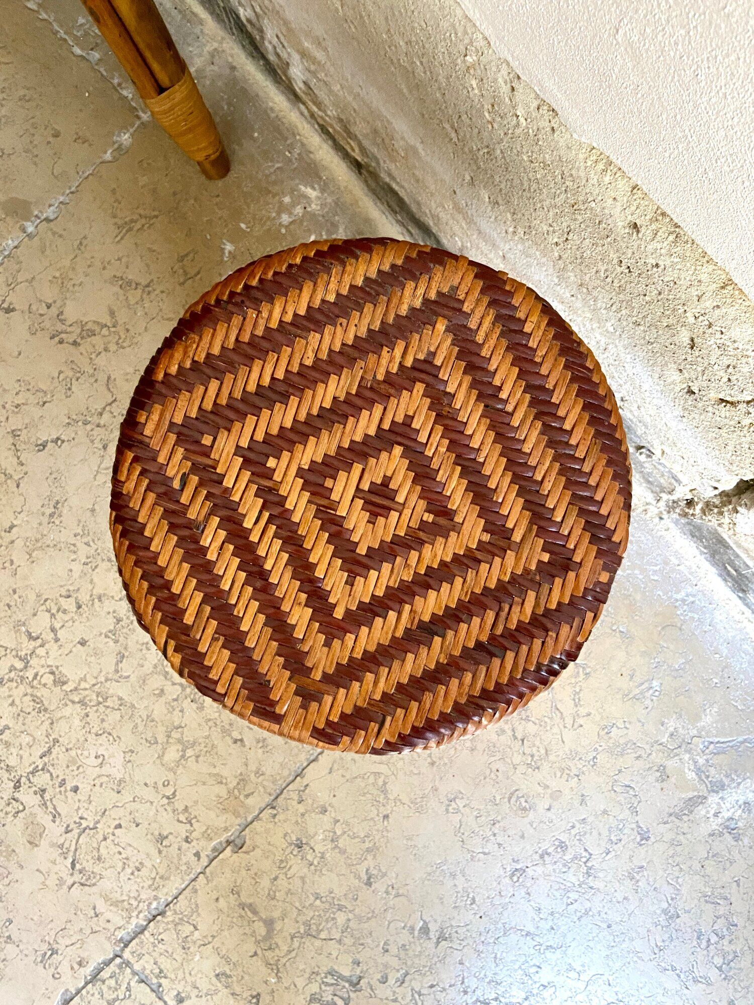 1960s rattan stool