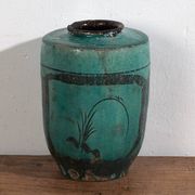 Grand vase ancien vert turquoise (vers 1820) #30