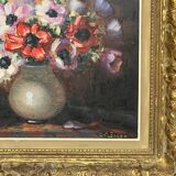 Clémence Biron. Still life with flowers.