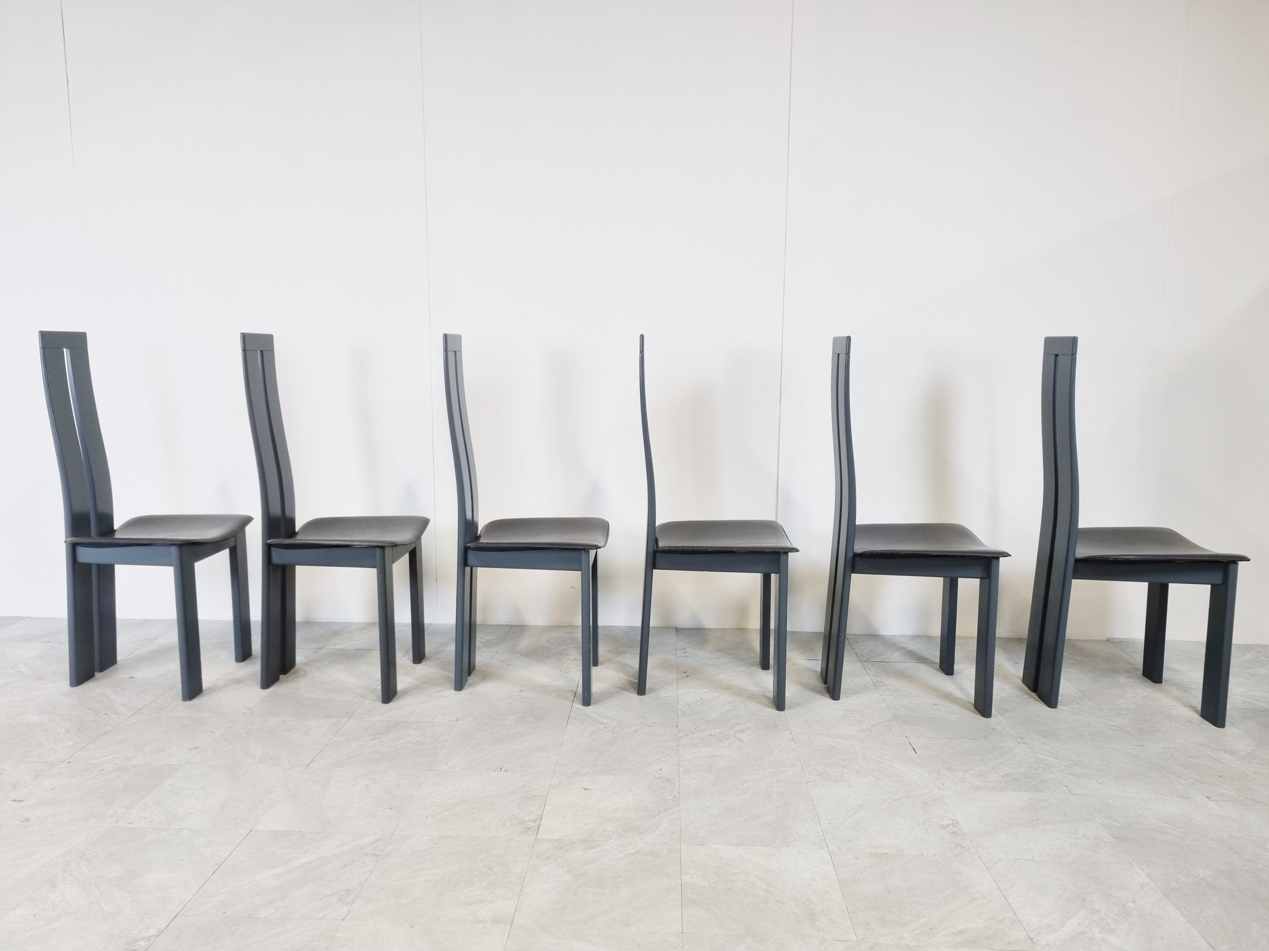 Dining chairs by Pietro costantini for Ello, 1980s, set of 6