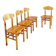 Rainer Daumiller style set of 4 brutalist pine chairs