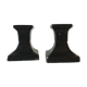 Paire de bougeoirs noirs