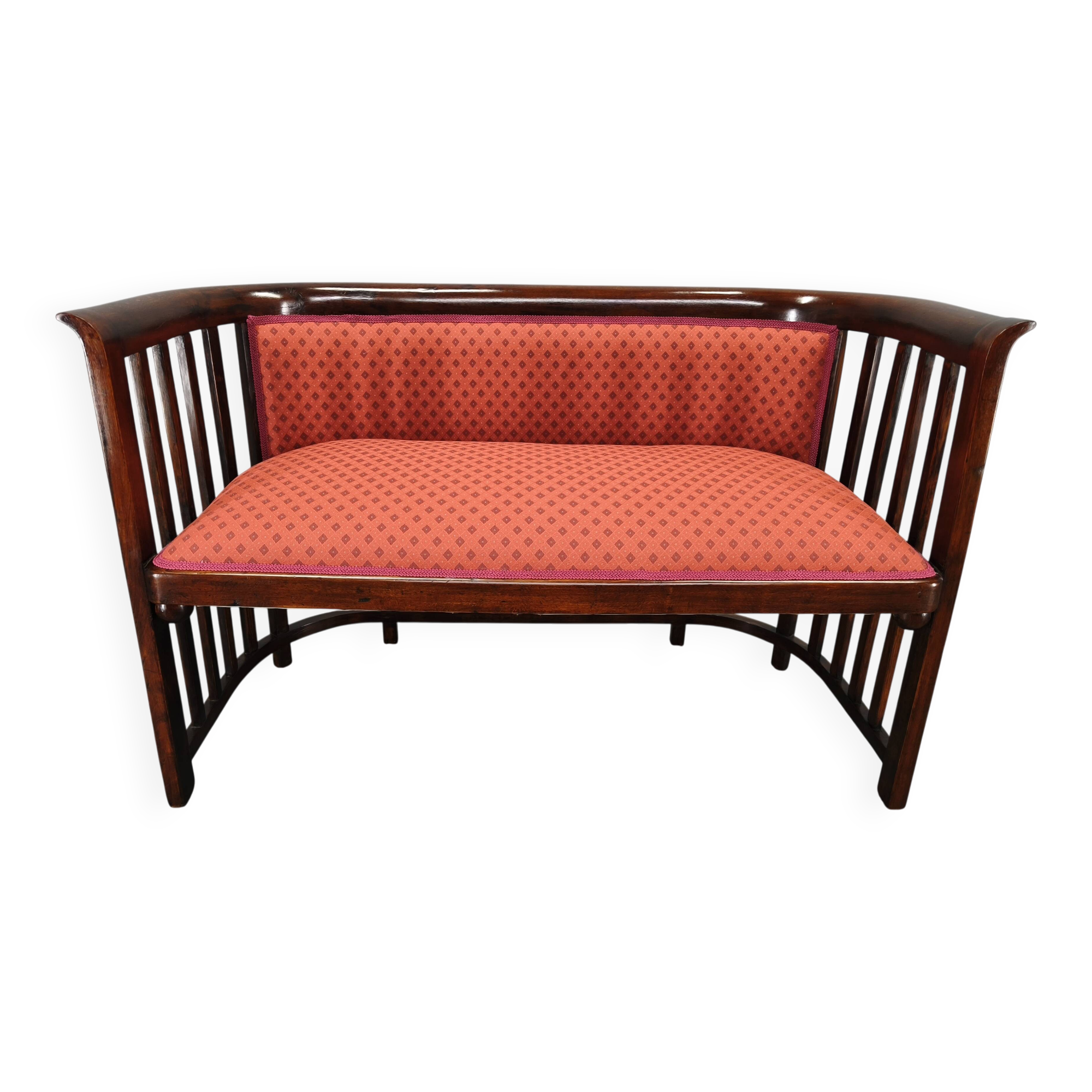 Josef Hoffmann Art Deco Beech Sofa, Vienna Secession, 1920s