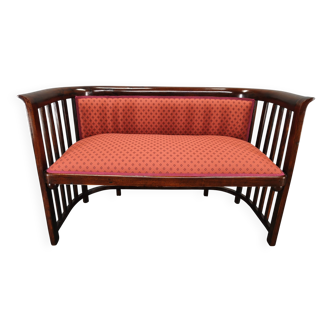 Josef Hoffmann Art Deco Beech Sofa, Vienna Secession, 1920s