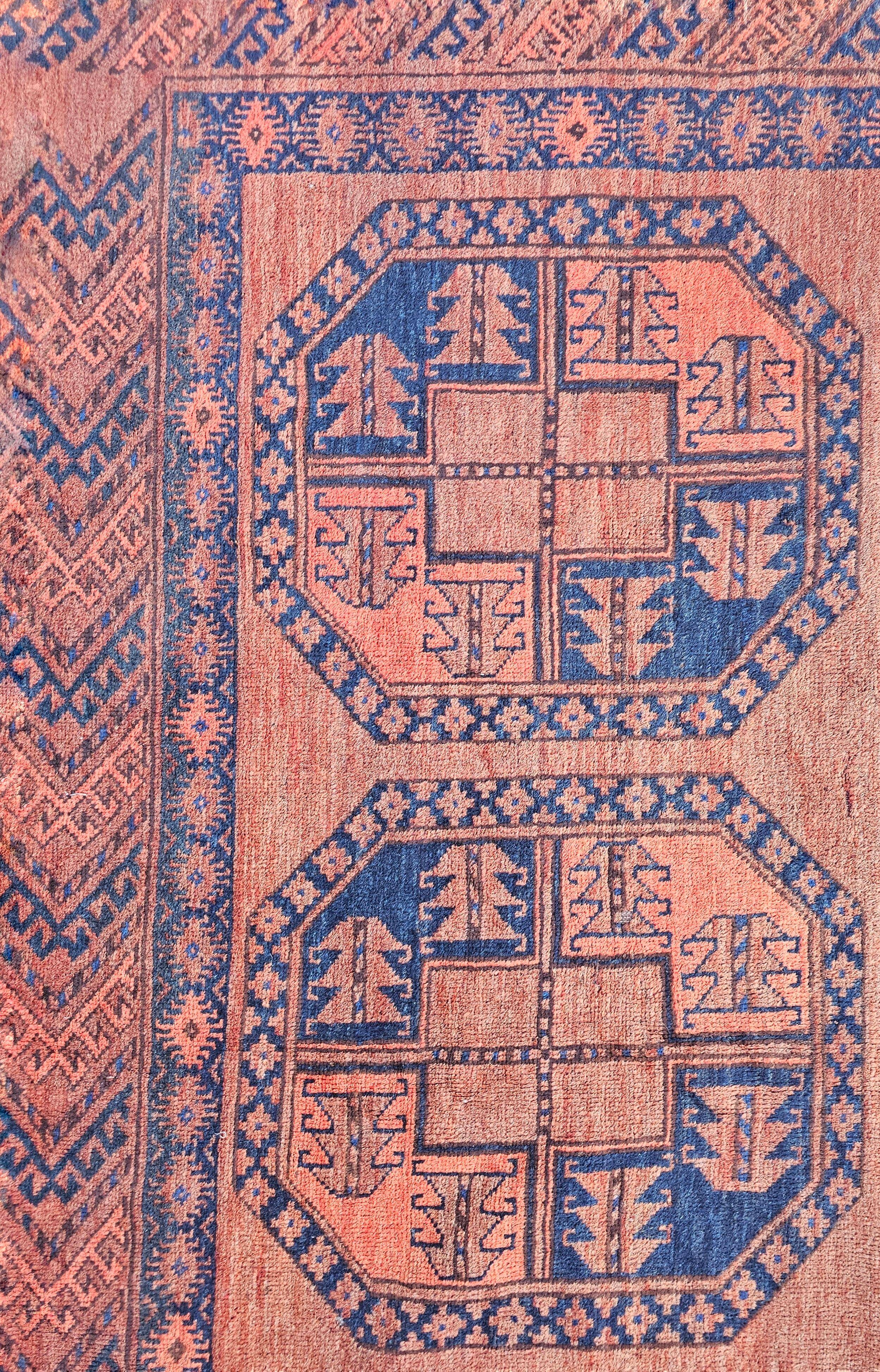 Ersari Afghan Antique XL hand-knotted wool silk rug