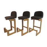 Set of Three Bar Chairs, Brune, Germany, 1970s