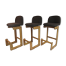 Set of Three Bar Chairs, Brune, Germany, 1970s
