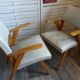 Pair of armchairs feet compass from the years 60