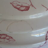 Soup pattern "Chevrefeuille" iron earth, Salins, porcelain