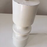 Vintage bowling lamp, turned wood, 1960s