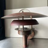 Classic danish mcm outdoor wall lamp in copper