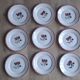 9 assiettes plates Badonviller fleurs
