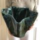 Glazed green/blue vase sculpture