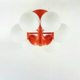 Large Space Age Sputnik Opal Glass Ceiling Light from Kaiser, Germany, 60s
