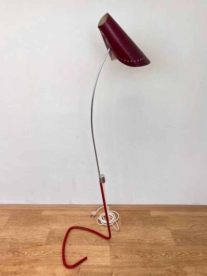 Mid century organic Design Floor Lamp by Josef Hůrka, 1960s / Napako