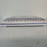 Table mat of rouen faience hand-painted floral decoration