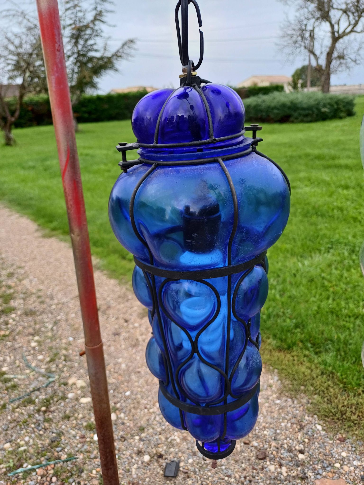 Pair of Blown Glass Suspensions