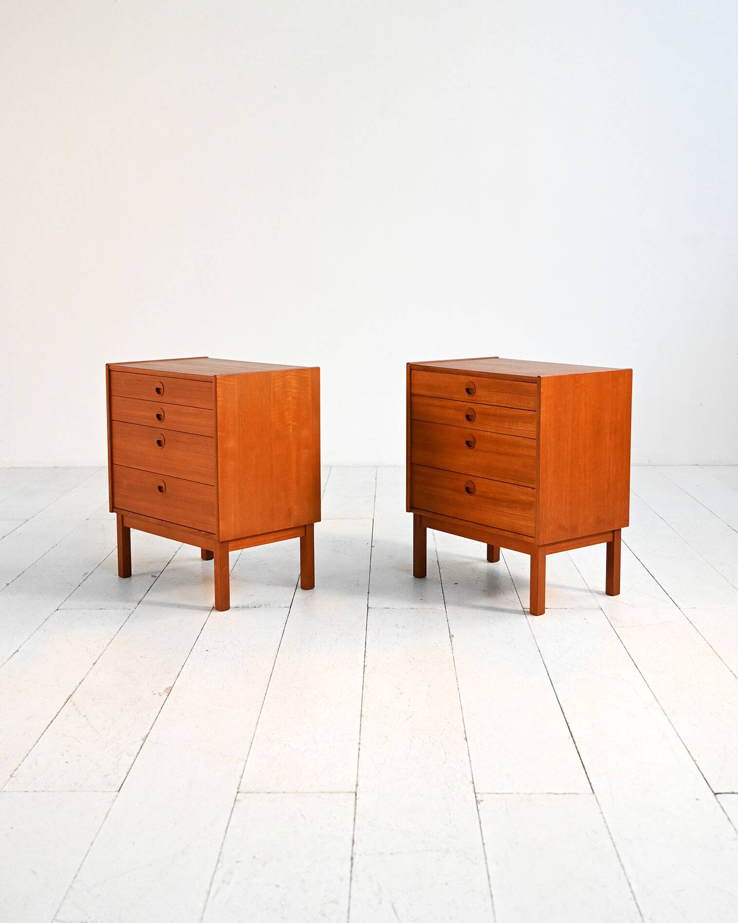 Teak bedside cabinets, Scandinavia 1960s
