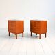 Teak bedside cabinets, Scandinavia 1960s