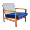 Scandinavian armchair designed by Z.Baczyk, 1960s, fully restored, velvet
