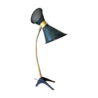 Lamp, metal and brass, 50s