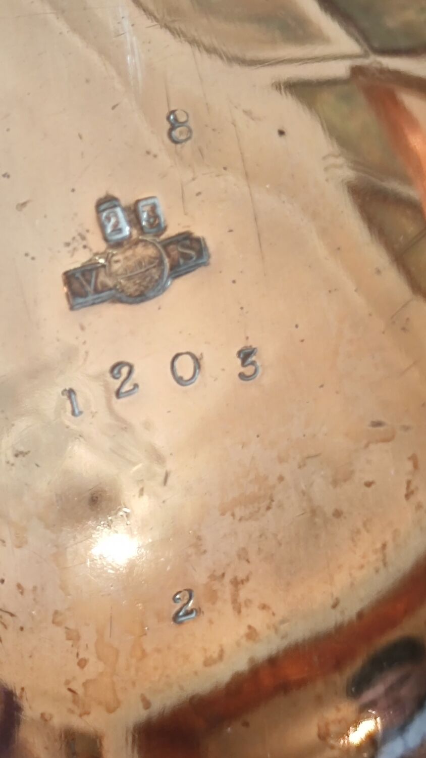 Ancient samovar tea fountain in silver metal