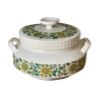 Soup pot pontesa vintage 70s floral decoration