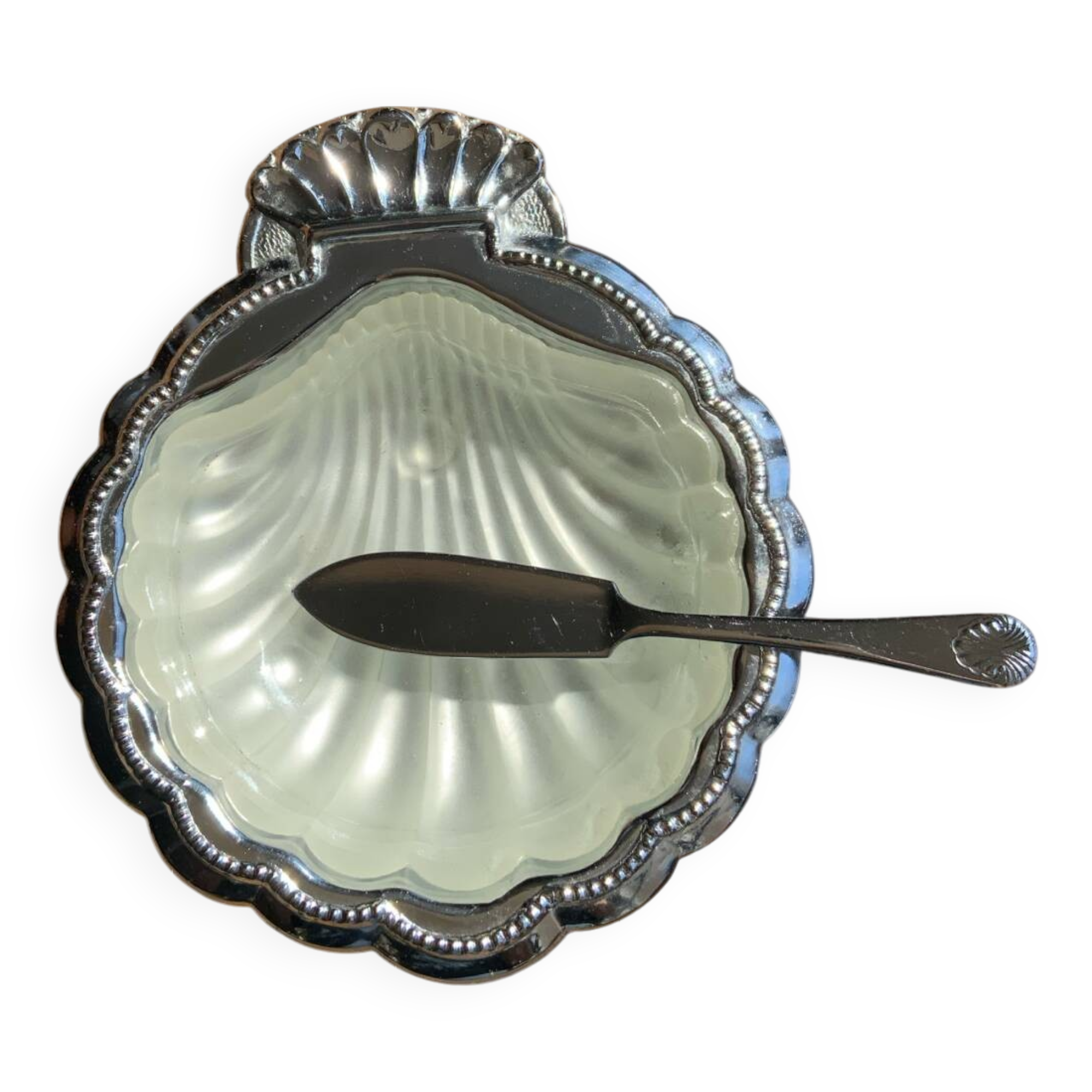 Shell butter dish