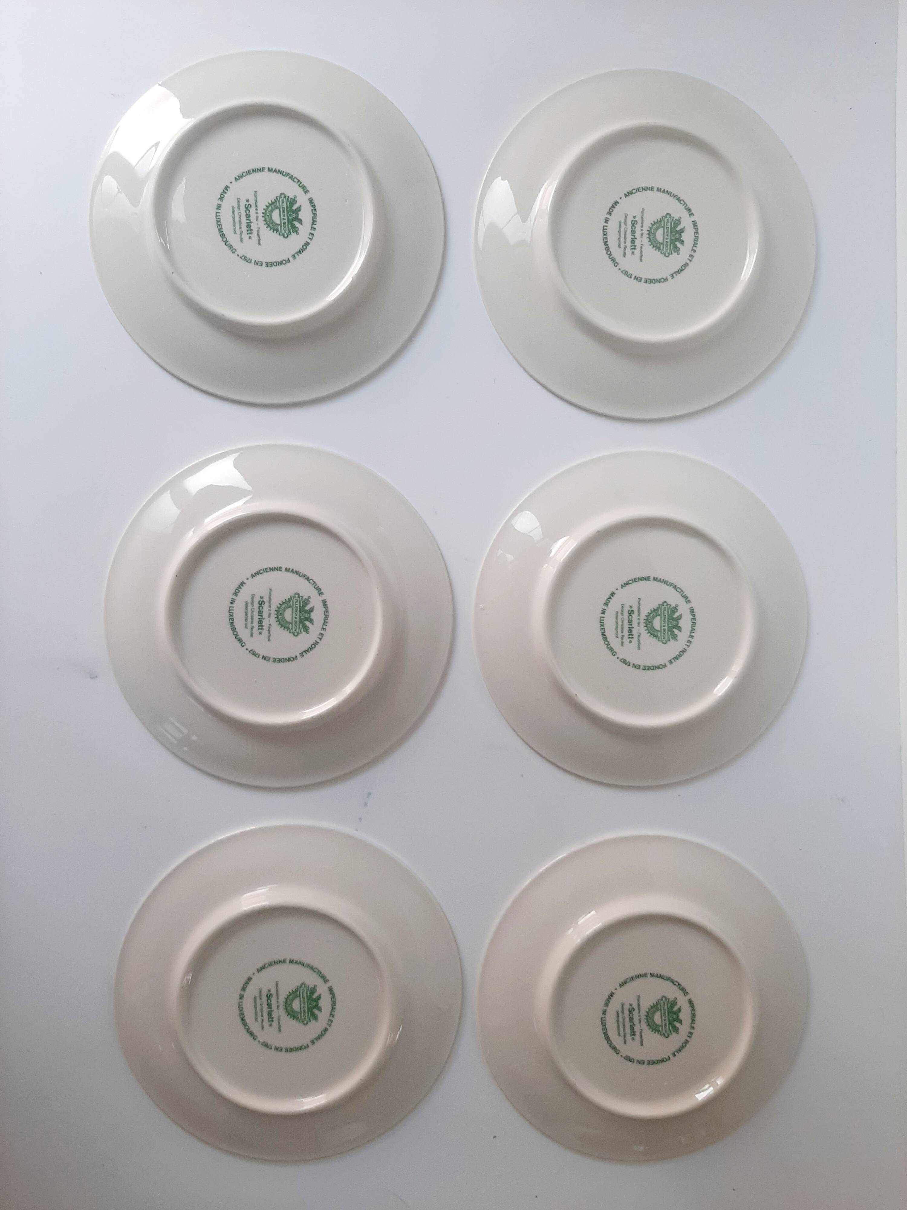 Set of 5 cups Villeroy and Boch scarlett