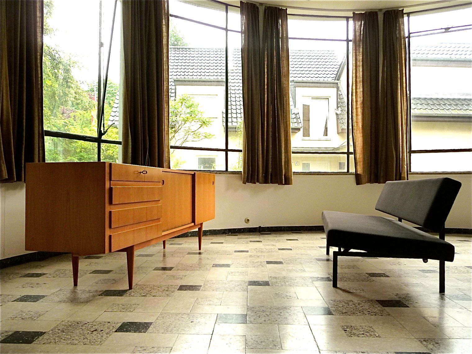 Sideboard in cherrywood with sliding doors from Wilhelm Renz, Germany 1960s