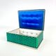 Jewelry box in scoubidou, upholstered interior, circa 1960
