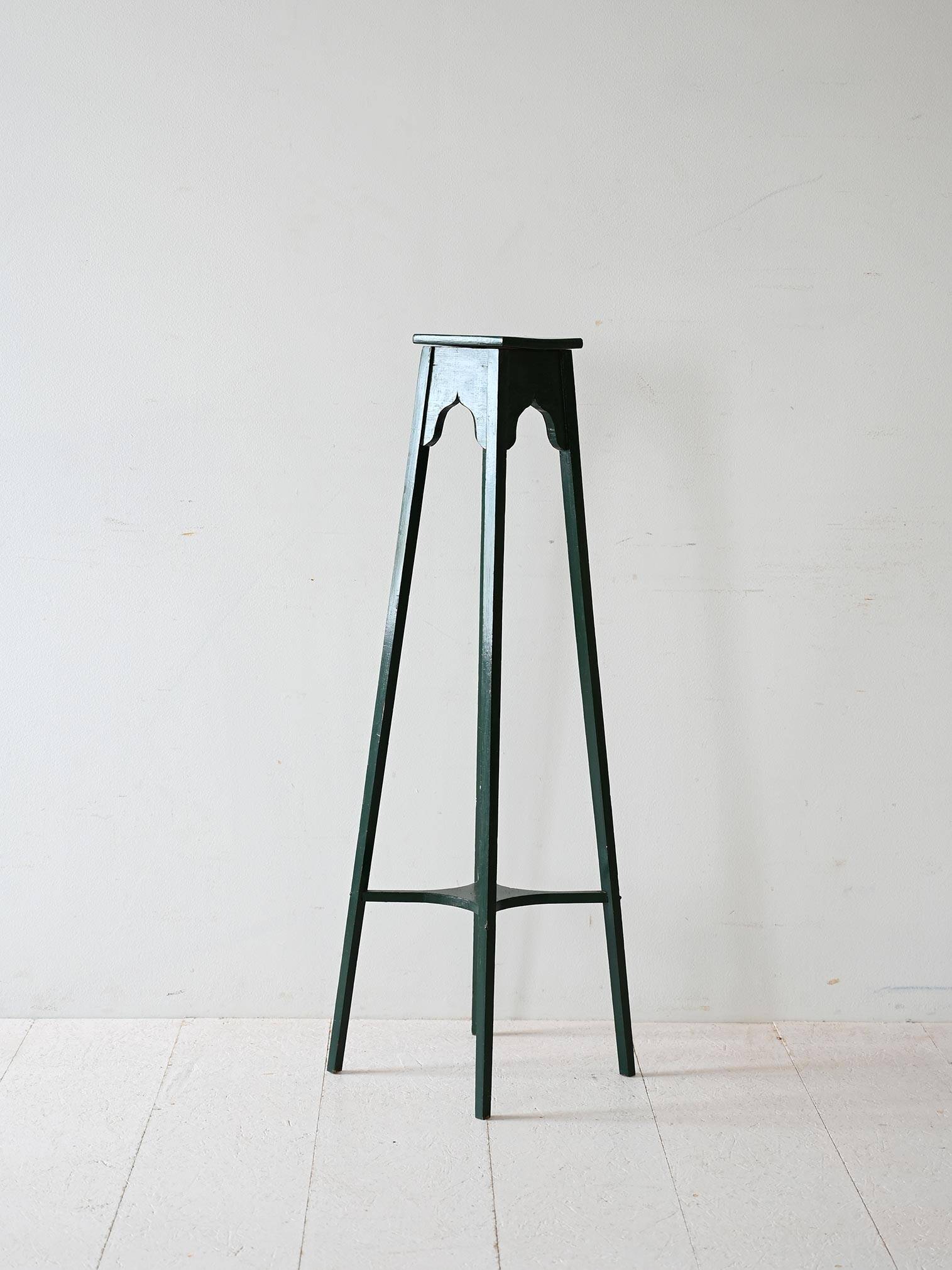 Vintage Swedish Painted Wood Pedestal